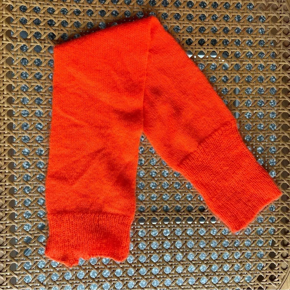 Bright Orange Knit Hand Warmers B1-20